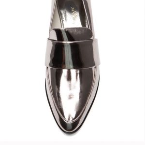 3.1 Phillip Lim, Quinn Silver Metallic Loafer, 38